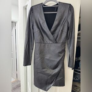 BCBGMaxAzria Metallic Gray Dress